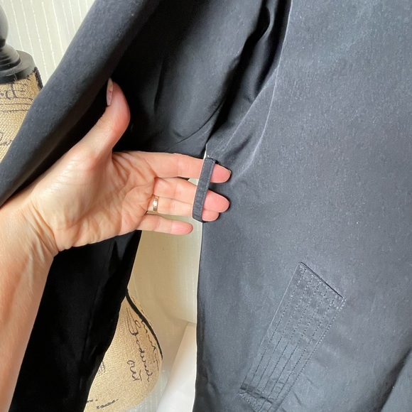 London Fog Charcoal Double-Breasted Trench Coat - Picture 7 of 16